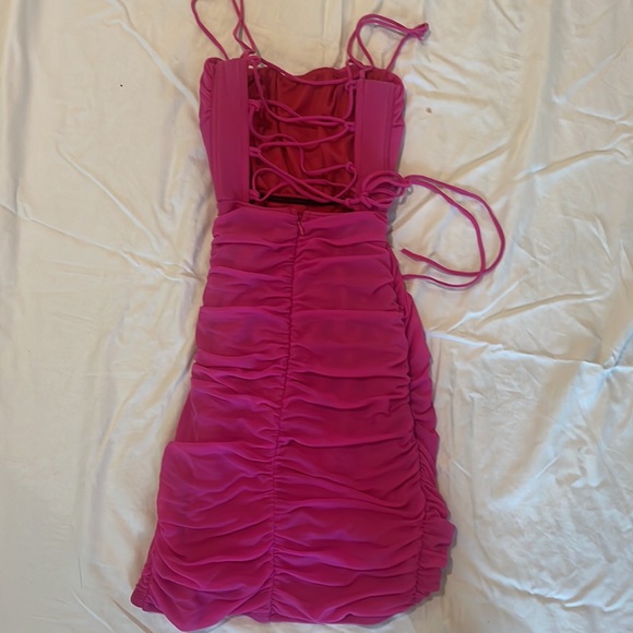 Hot pink, Lucy in the sky mini dress - Picture 2 of 4